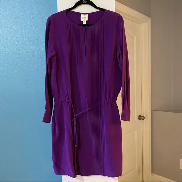suzi chin for maggy boutique silk dress Suzi Chin for Maggy Boutique Ruffle Front A-Line 100% Silk Dress Size 6 EUC